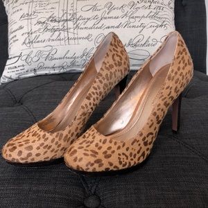 BCBGeneration Tan Leopard Print Platform Pump